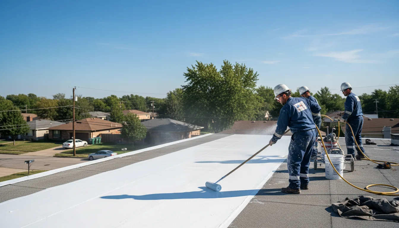 Commercial roof coating in Chestnut, IL near me